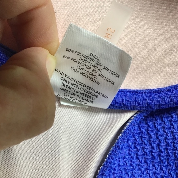 Shade Shop Bikini Top Size 34C Padded Push Up Blue Swimsuit Bathing Suit - Picture 12 of 15